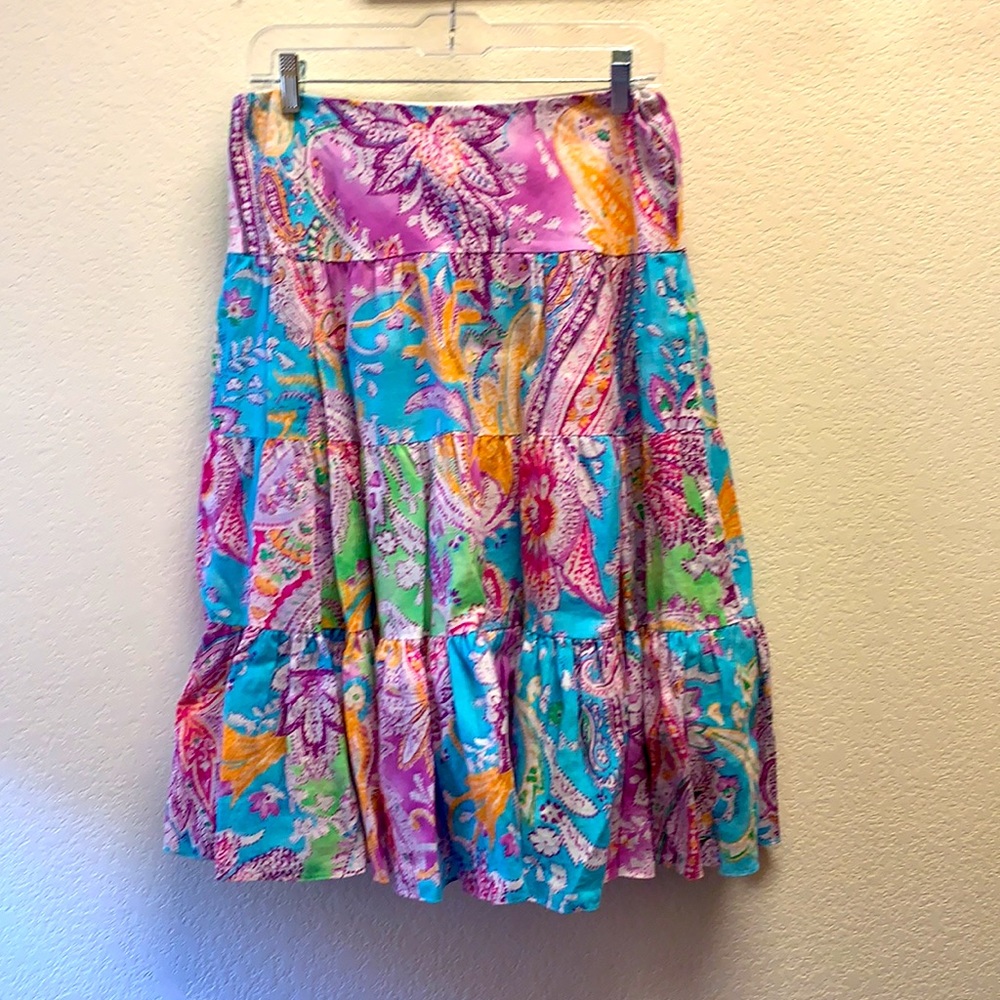 LAUREN Ralph Lauren linen SKIRT, SP, - Picture 8 of 8